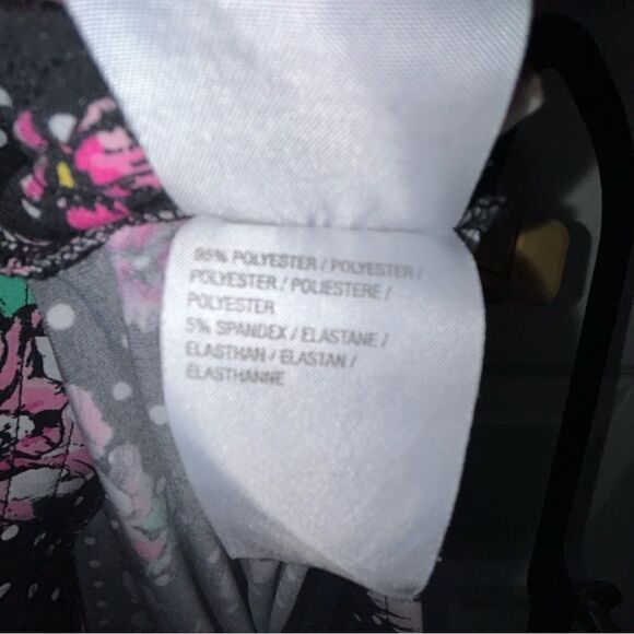 Susan Graver Floral Polka Dot Print Pull On Capri/Ankle Pants - Picture 3 of 5